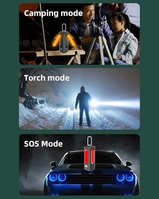 2 Pack Rechargeable LED Camping Lantern - Waterproof Tent Light with 8 Light Modes, Perfect for Camping, Hurricane, Emergency, Hiking, Fishing