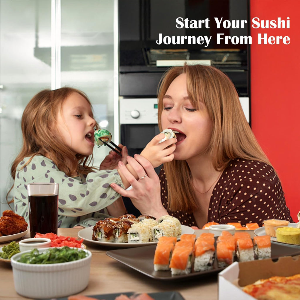 Sushi Making Kit, Sushi Roller, Sushi Bazooka, Sushi Maker, Bamboo Sushi Rolling Mat For Beginners (Green)