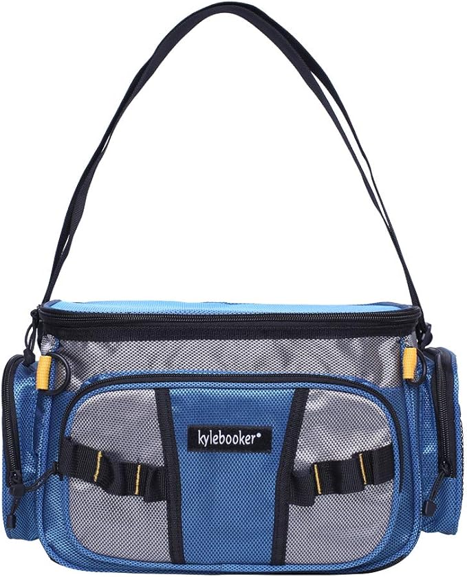 Kylebooker Fishing Tackle Bags Soft Side Fishing Tackle Box Storage Bag for Saltwater or Freshwater