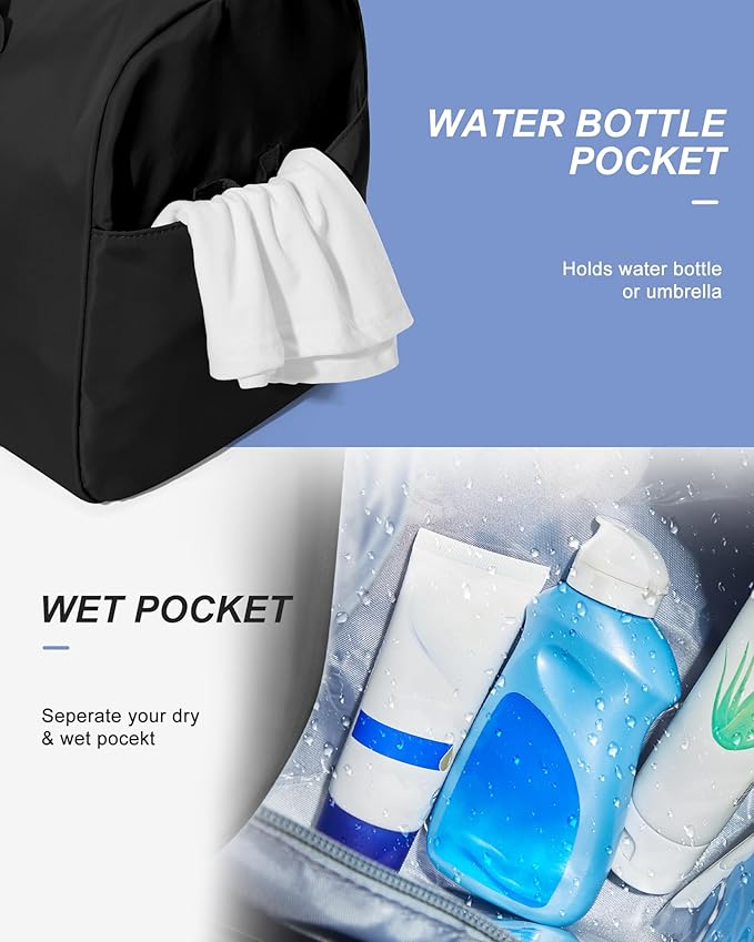 Gym Bag Womens,Travel Duffel Carry on Bag Sport Tote Bag Weekend Overnight Bag