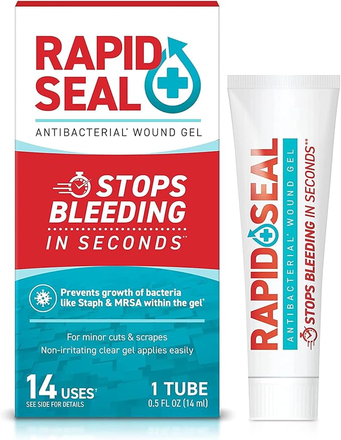 Wound Gel (1 Tube) | Stops Bleeding in Seconds | FSA HSA Eligible | Ideal for Cuts, Scrapes, Razor Nicks for Emergency First Aid Supplies