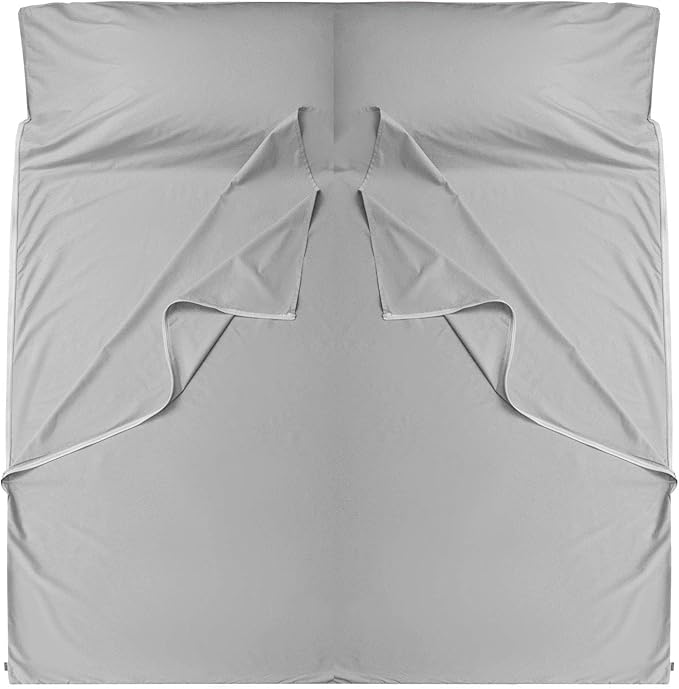 Brand - GANNAFEE Cotton Sleeping Bag Liner with Zipper - 100% Cotton Travel Sheet Sleep Sack Adult - Travel Sleeping Bag for Hotels Camping Hiking