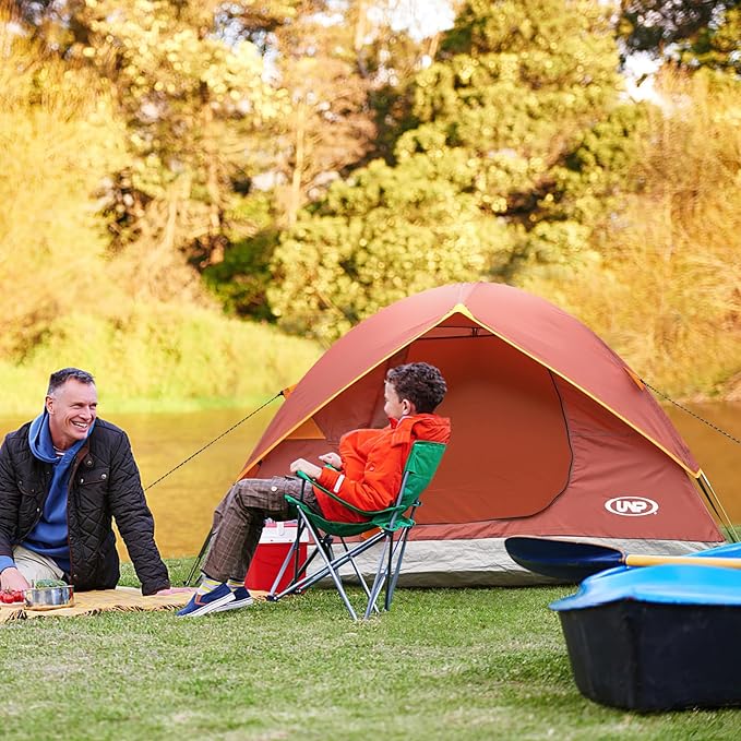 UNP Camping Tent 2/3/4/6 Person Dome Tent, Easy to Set Up for Camping, Lightweight Camping Tent, Portable Camping Tent for Outdoor and Backpacking Beaches