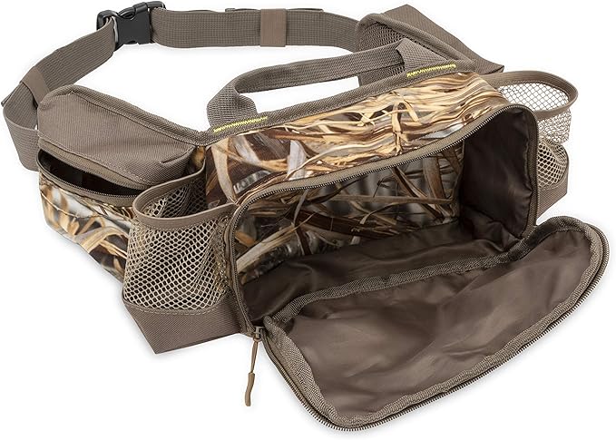 North Mountain Gear Camouflage Fanny Pack Lightweight Waterproof Military Hunting Climbing Camping Accessories (Wetland Brown Duck))