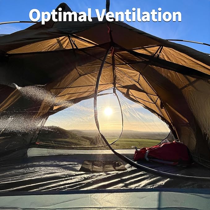 Night Cat Backpacking Tents 2 Persons Fast Setup Hiking Camp Tent with Foldable Pole Double Layers Two Doors Waterproof Lightweight Compact 7x4.4ft