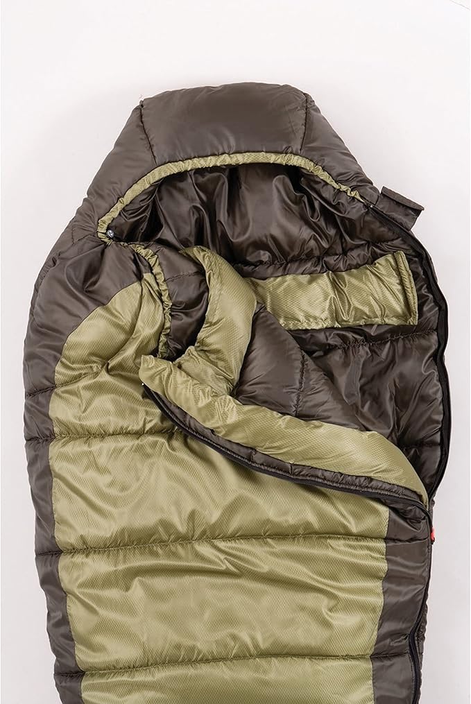 Coleman North Rim 0°F Big & Tall Sleeping Bag, Cold-Weather Mummy Sleep Sack with No-Snag Zipper & Adjustable Hood for Warmth & Ventilation