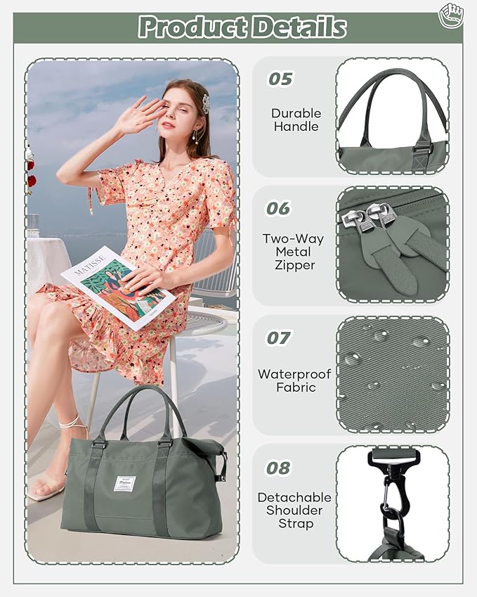 Gym Bag Womens,Travel Duffel Carry on Bag Sport Tote Bag Weekend Overnight Bag