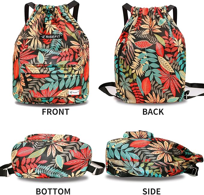 Waterproof Drawstring Bag, Gym Bag Sackpack Sports Beach Backpack for Men Women