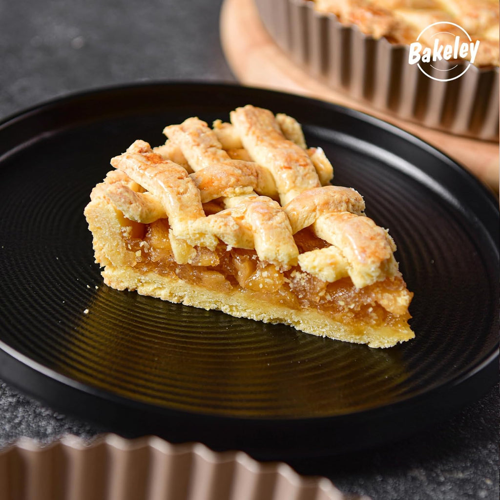 9-Inch Round Tart Pan with Loose Removable Bottom, Non-Stick Carbon Steel Quiche Pan for Oven Baking (Black)