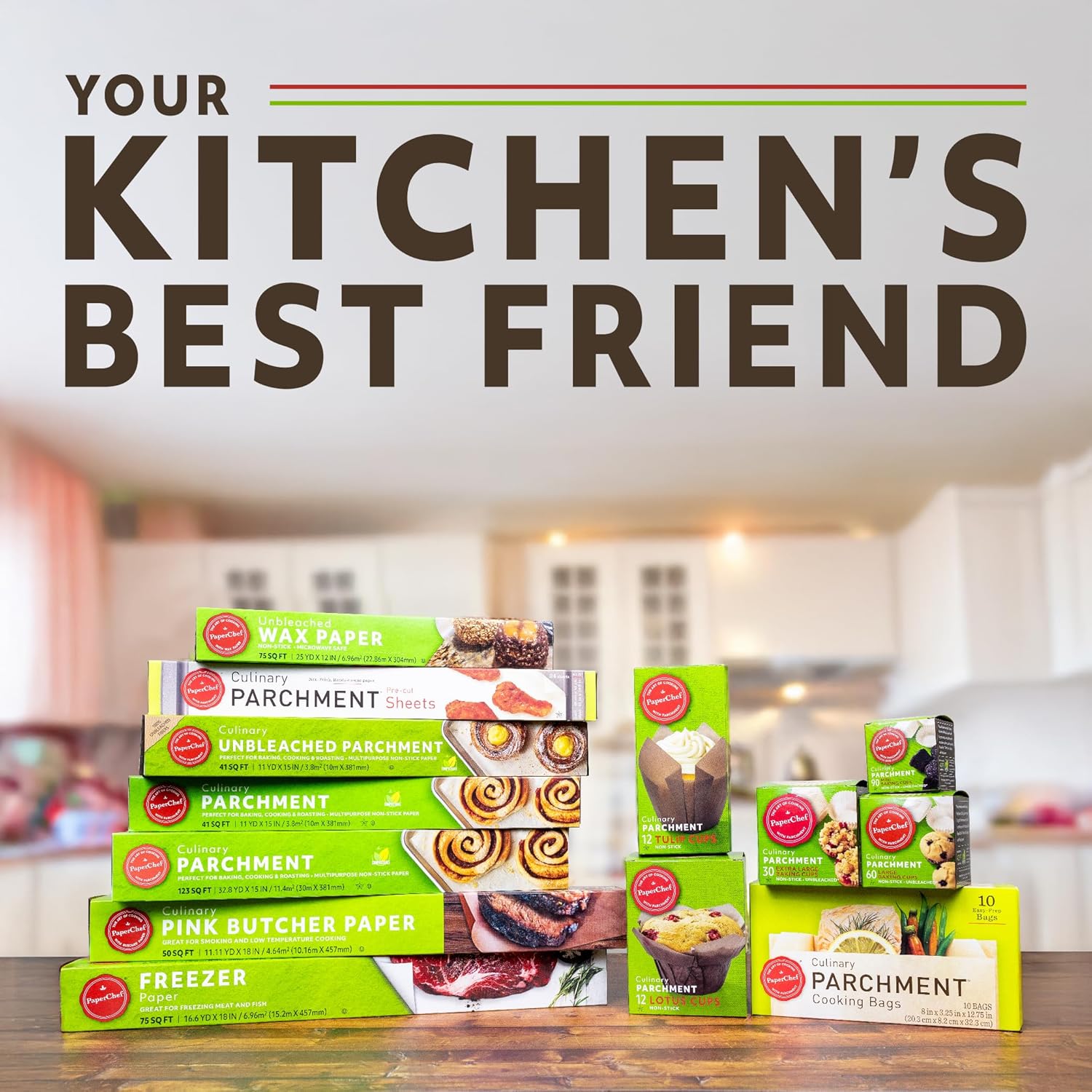 X-Large Parchment Baking Cups - Easy Release, Non-Stick Paper - 30 Count - 4 Pack