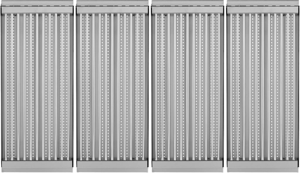 18 7/16" x 7 5/8" Stamped Stainless Steel Cooking Grate & Emitter Set for Charbroil Tru-Infrared Pre-2015 463271314 463241414 463271313 466241413 463224912 for Charbroil Grill Replacement Parts