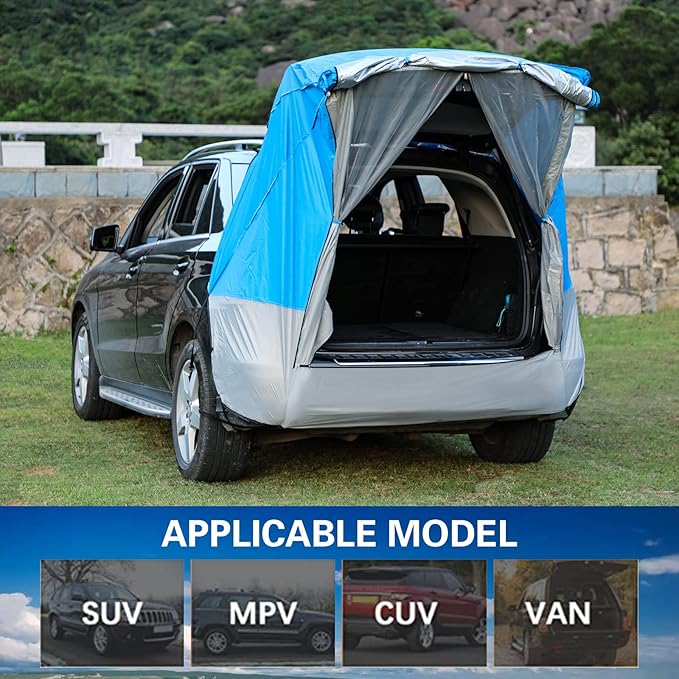 SUV Tent Car Awning, UPF 50++ with Portable Waterproof Storage Bag, Tear-Resistant, Large Space, Good Vision, Smooth Ventilation, Suitable for Outdoor Beach Camping Auto Canopy Shade…