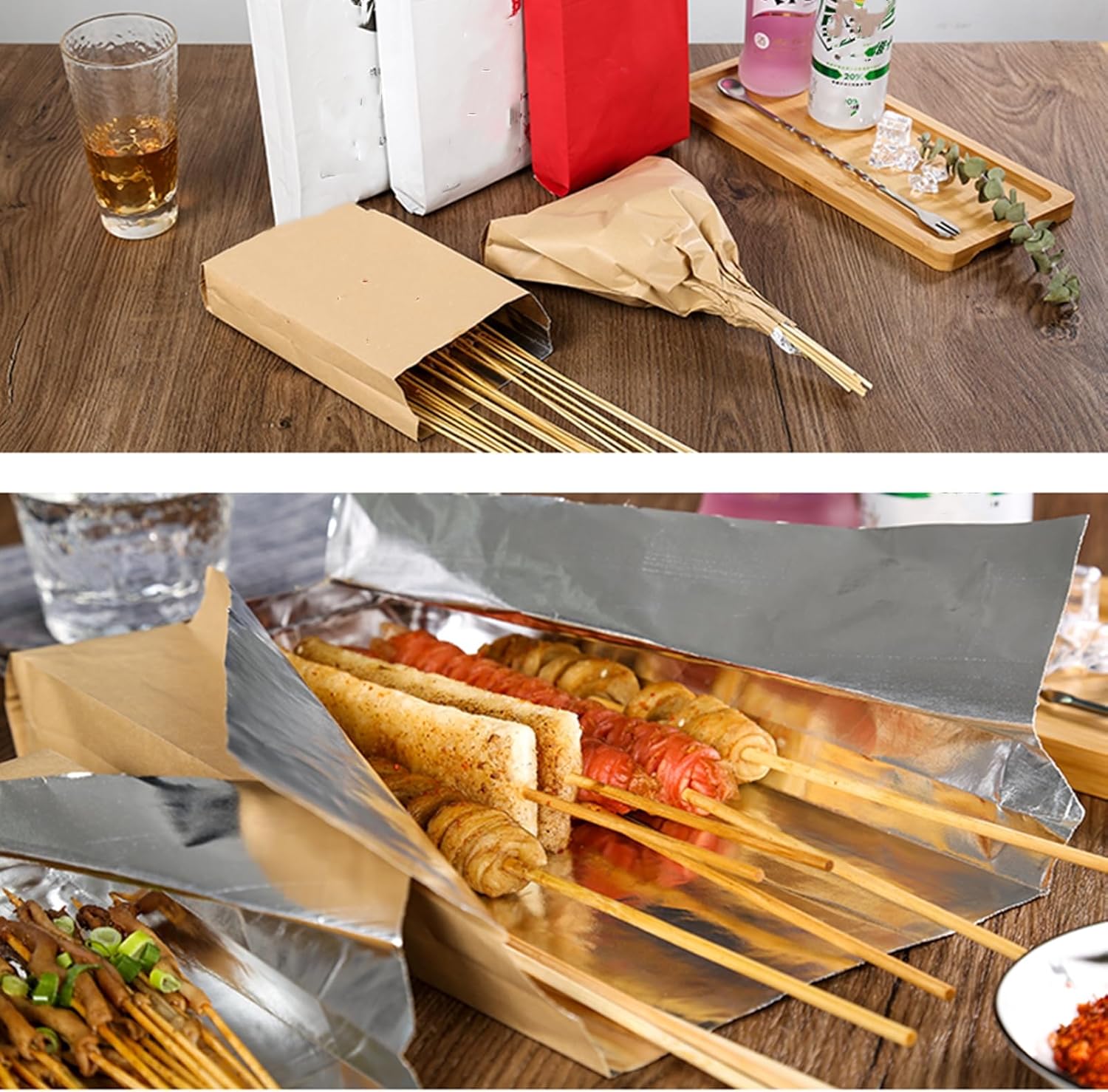 150 Pack Foil Sandwich Wrappers, 4 LB Insulated Hot Dog Wrap Pouch, Grease Resistance Paper Hamburgers Bags for Breakfast Lunch, Fast Food Truck, Serving, BBQ, Brown