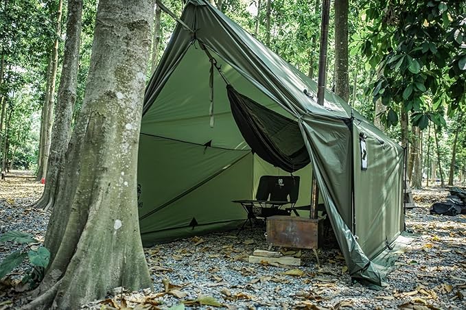 OneTigris TEGIMEN Hammock Hot Tent with Stove Jack - Spacious, Versatile Wall Tent with Snow Skirt - 3000mm Waterproof