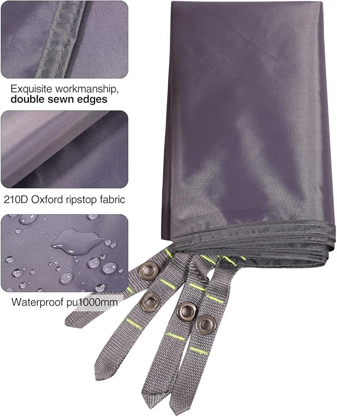 REDCAMP Waterproof Camping Tent Tarp - 95"x83", 4 in 1 Multifunctional Tent Footprint for Camping, Hiking and Survival Gear, Lightweight and Foldable