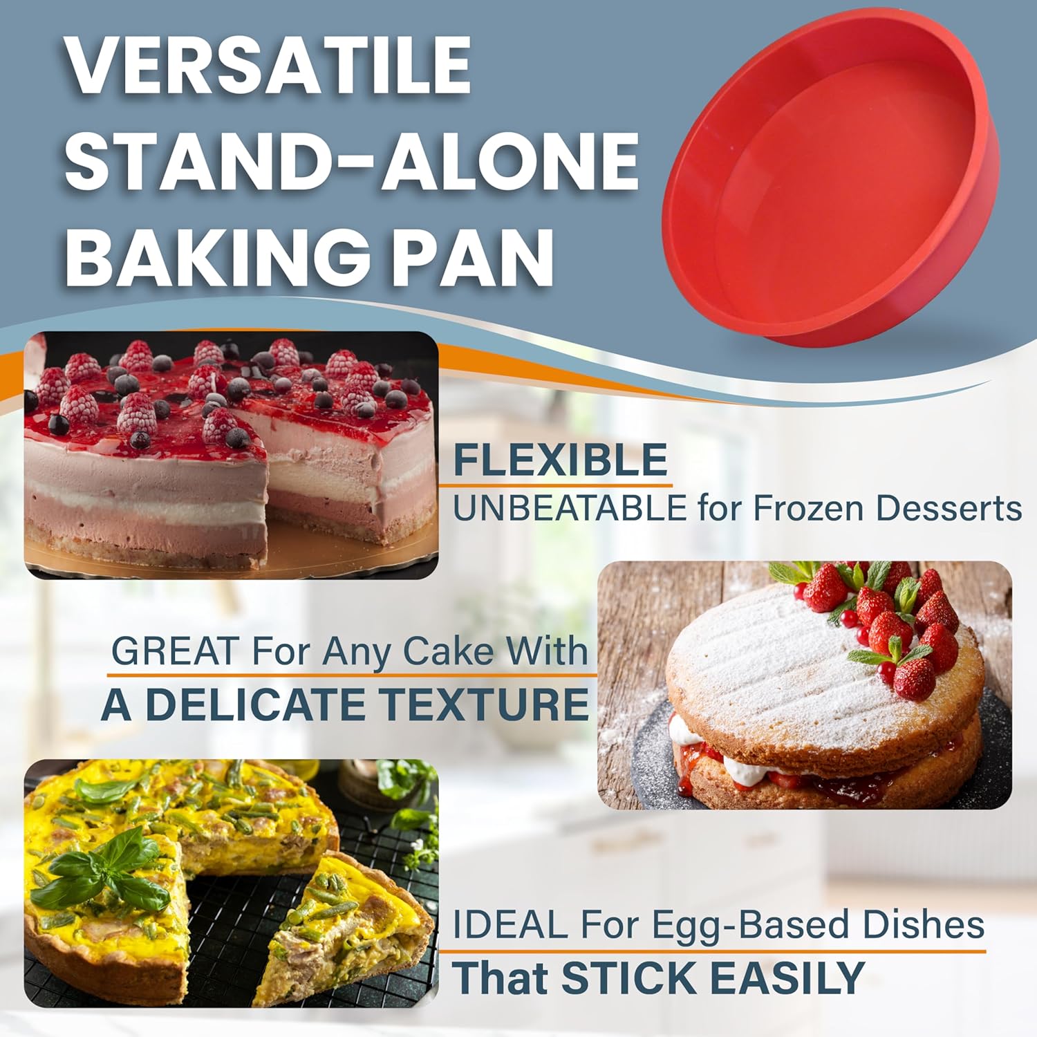 Springform Pan 9 Inch NONSTICK - 9 Springform Cheesecake Pan with LEAKPROOF SILICONE PANprotector - Spring Form Pans 9 Inch - Cheese Cake Pans for Baking in WATER BATH NO FOIL WRAP