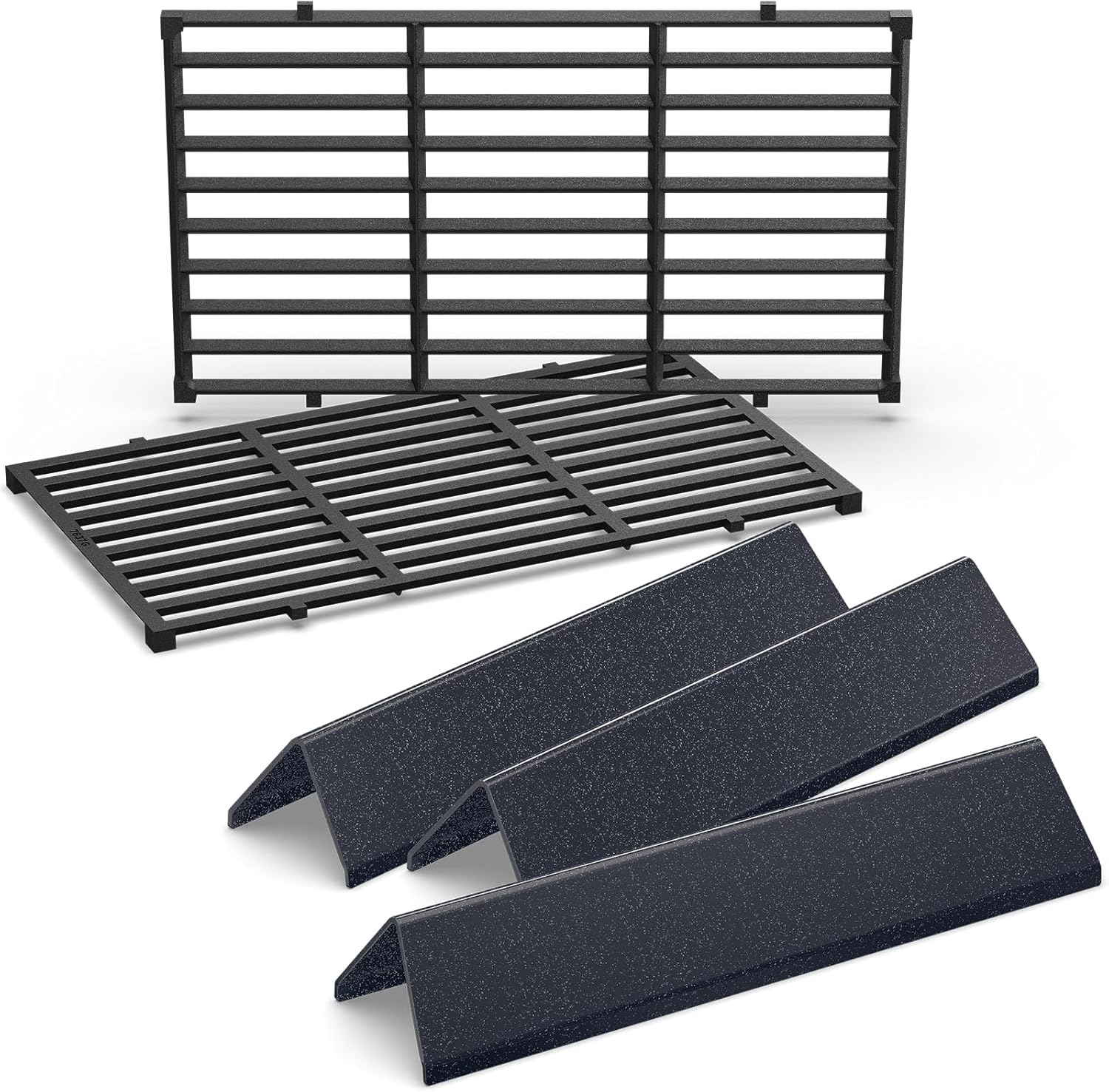 QuliMetal 7635 7637 Grill Replacements for Weber Spirit E-210, Spirit 200, GS4 Spirit II 200, Spirit II E-210 Series Grills with Front-Mounted Control, 15.3" Flavorizer Bars & 17.5" Grates