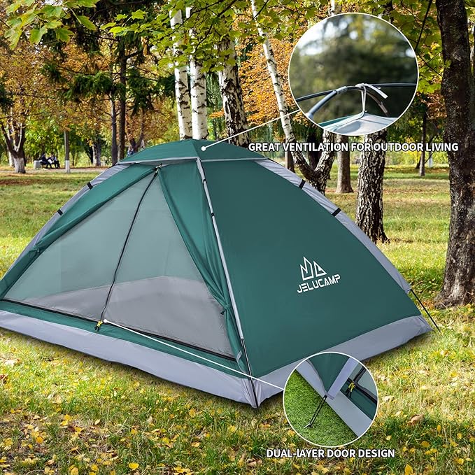 1/2/4/5/6 Person Dome Tents for Camping, Lightweight Portable Backpacking Tent, Small Easy Set Up Outdoor Waterproof Camping Hiking Tent for Adults