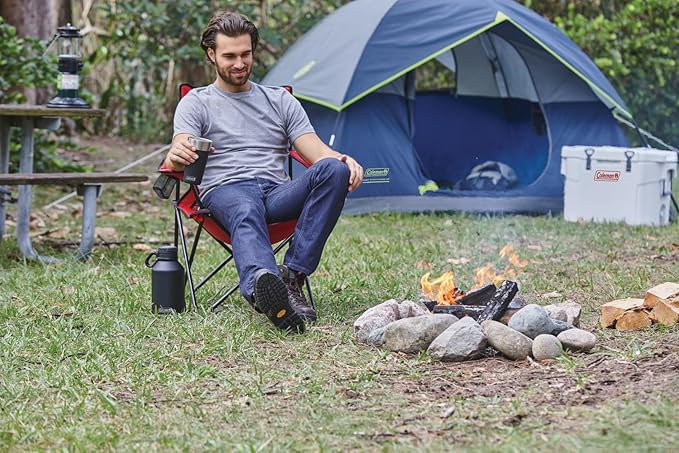 Coleman Sundome 4-Person Tent with Rainfly, Weatherproof Tent Sets Up in 10 Mins