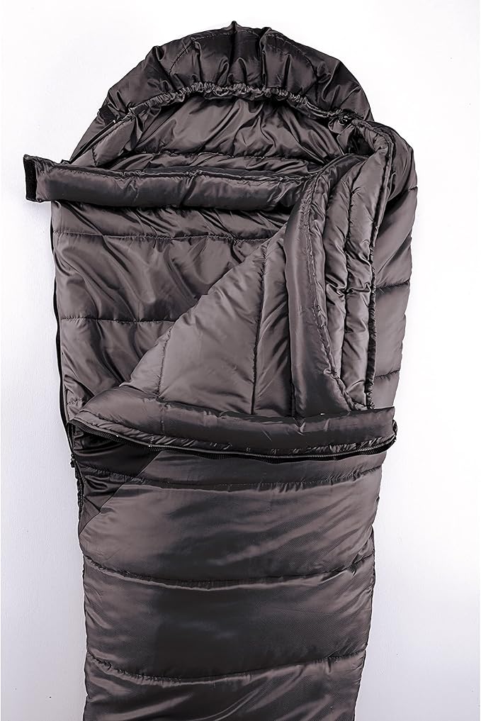 Coleman North Rim 0°F Big & Tall Sleeping Bag, Cold-Weather Mummy Sleep Sack with No-Snag Zipper & Adjustable Hood for Warmth & Ventilation
