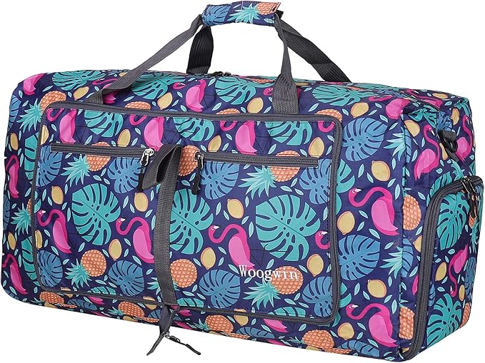 Woogwin Travel Duffel Bag Large Foldable Waterproof Overnight Bag for Beach Swim Bags Pool Sports Gym