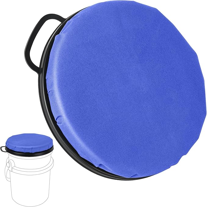 5 Gallon Bucket Seat for Yeti Bucket Only, Swivel Bucket Lid with Padded Top for Cozy Sitting, Bucket Seat Cushion for Outdoor Fishing,Hunting,Gardening,Camping,Car Washing, Baseball Training