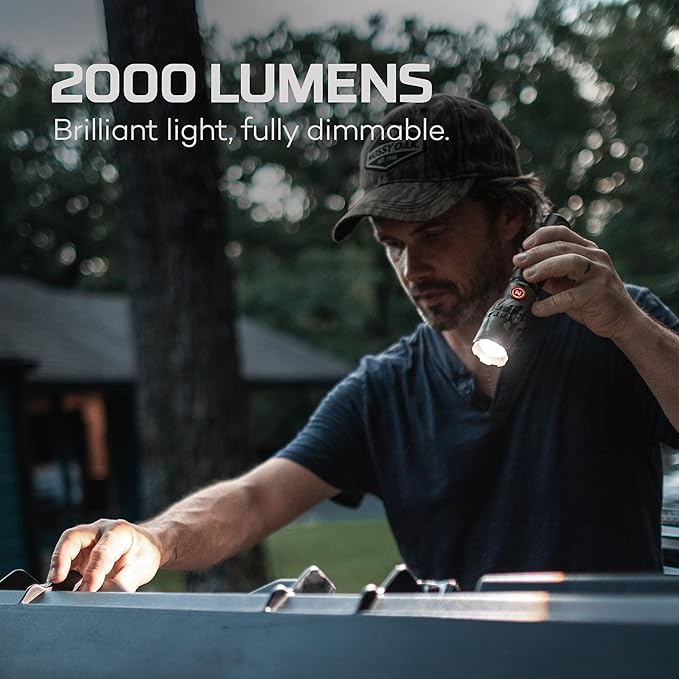 NEBO Slyde King Flashlight, Rechargeable LED Flashlight and Work Light, Bright, Durable, Everday Carry & Camping Flashlight with 4 Light Modes, C.O.B. Work Light and Magnetic Base