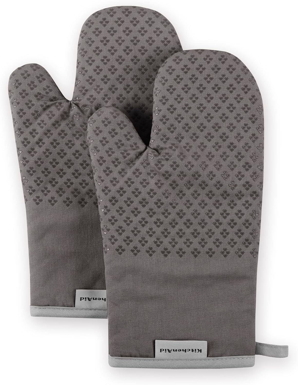 KitchenAid Asteroid Oven Mitt Set, 7"x12.5", Charcoal Grey, 2 Piece