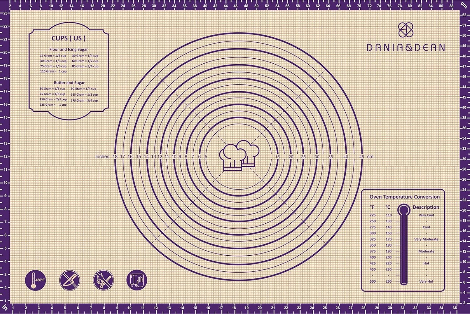 Baking Mat, 24" x36" Silicone Extra Large Non Stick Baking Sheet Mat with Measurement Non-slip Dough Rolling Mat,Reusable Food Grade Silicone Counter Mat for Making Cookies,Macarons,Bread and Pastry