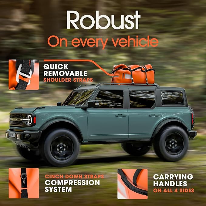 Earth Pak Waterproof Duffel Bag - Large Dry Bag, 1680D TPU, Heavy Duty, Camping & Marine Dry Bag, 8x8 Popout Pocket