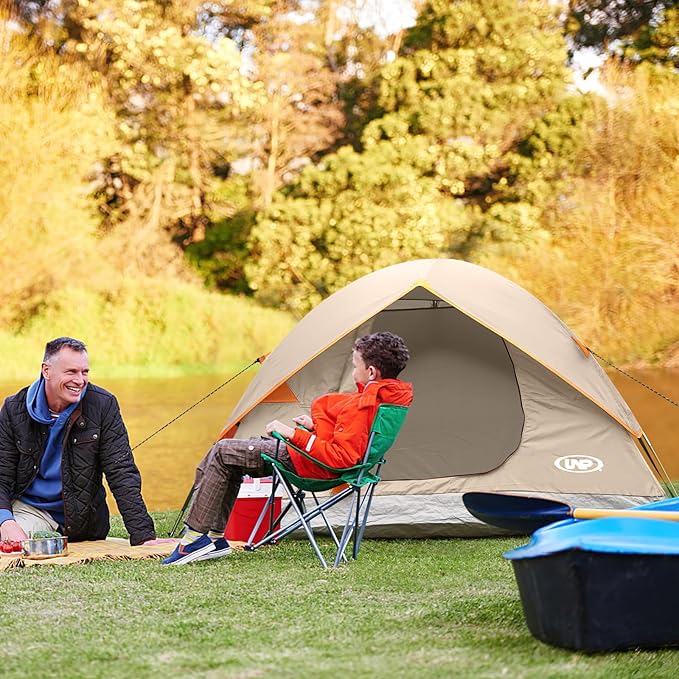 UNP Camping Tent 2/3/4/6 Person Dome Tent, Easy to Set Up for Camping, Lightweight Camping Tent, Portable Camping Tent for Outdoor and Backpacking Beaches