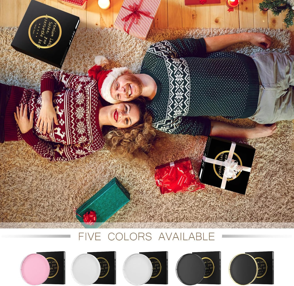 12" Oak Wood Lazy Susan Organizer, Lazy Susan for Cabinet Dining Table Pantry Wood Turntable Organizer Tray for Coffee Table Kitchen Countertop Salt Spice Can Organization and Storage Round Silver