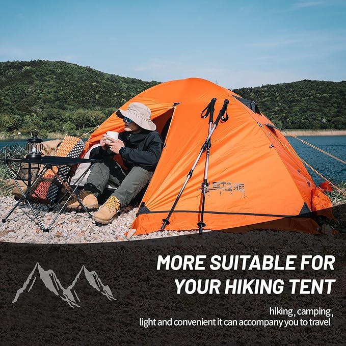 Himalaya 1/2 Person Camping Tent, 4 Season Tent Backpacking Winter Tent Waterproof Windproof Lightweight Portable PU5000 for Outdoor Camping Cold Weather Hiking Mountaineering