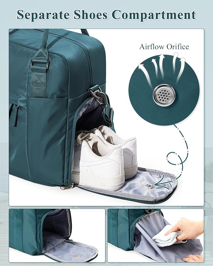 Gym Bag Womens,Travel Duffel Carry on Bag Sport Tote Bag Weekend Overnight Bag