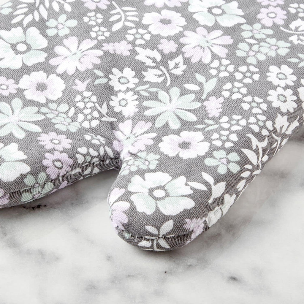 Martha Stewart Printed Oven Mitt Set, 7"x13", Ditsy Floral