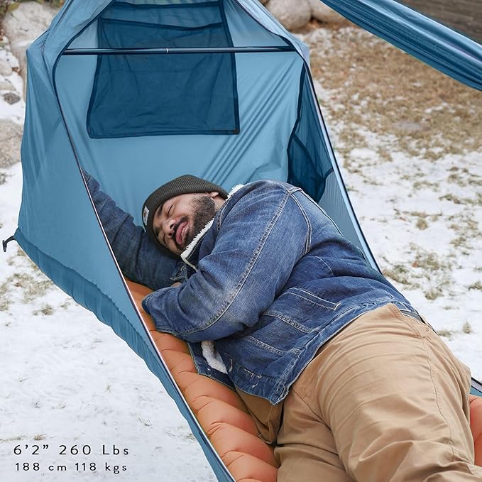 Haven Tents Lay Flat Hammock Tent - Waterproof Tent & Camping Hammock with Mosquito Net - Includes Insulated Pad and Rainfly - Haven Tent, Haven XL, Haven Safari