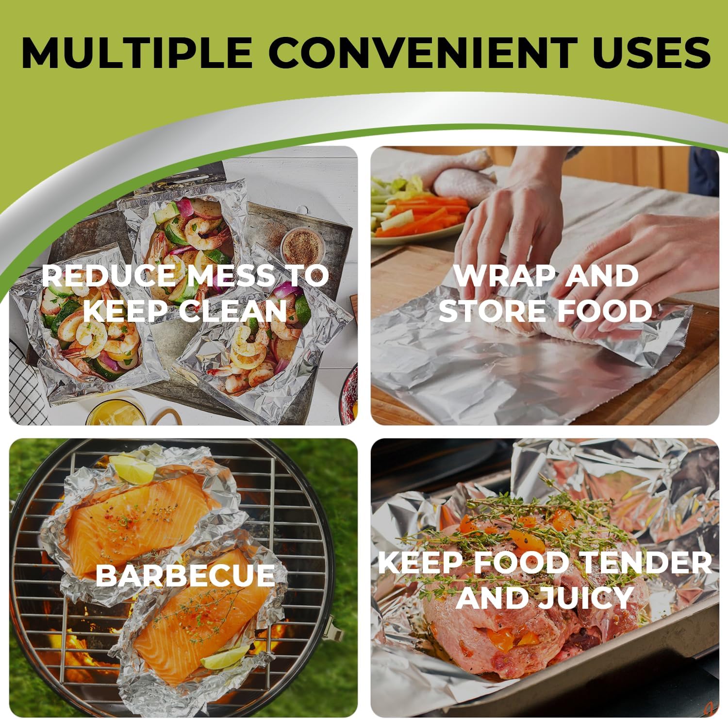 200 Pre-Cut Aluminum Foil Sheets, 9" x 10.75" Pop-Up Foil Sheets for Restaurant Use, Disposable Food Wrapping for Burritos, Hot Dogs, and Sandwiches