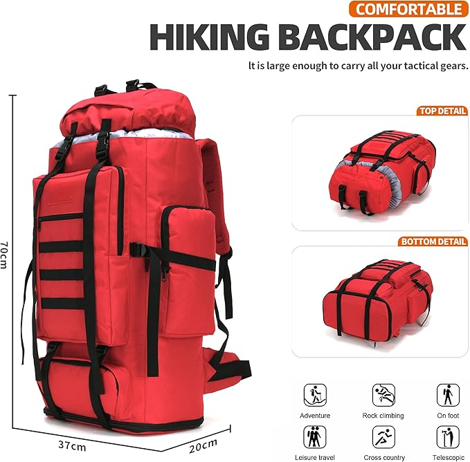 100L Camping Hiking Military Tactical Backpack Outdoor Climbing Sport Bags for Camping,Backpacking