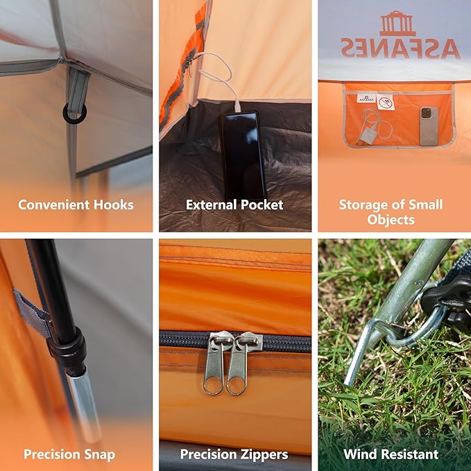 2-12 Person Tents for Camping Waterproof, Backpack Double Layer Tents, Perfect Picnics, Fishing and Backyard Camping