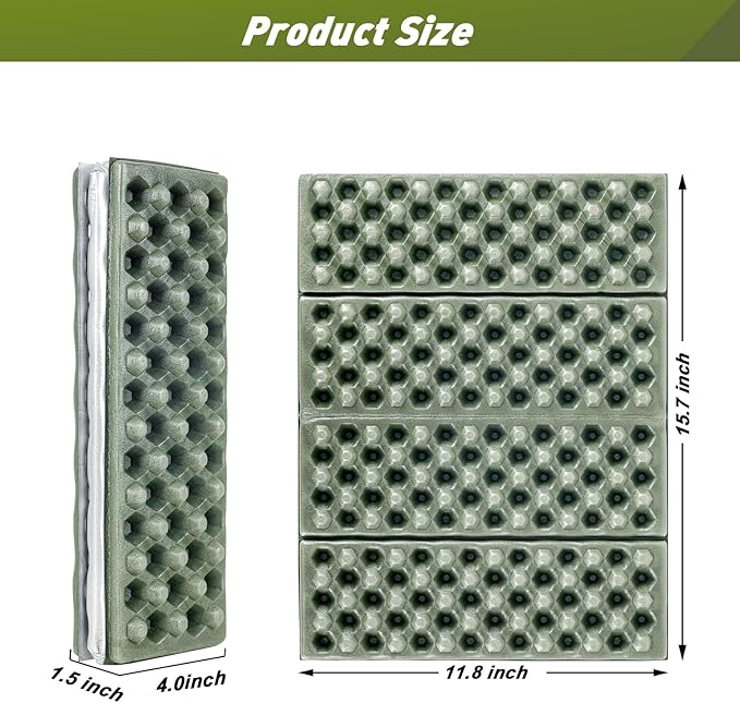 Portable Seat Cushion,Hunting Lightweight Foam Sit Pad,Camping Foam Mat for Hunting,Camping,Hiking, Outdoor Activities