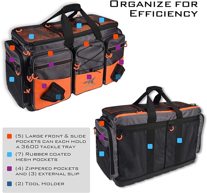 KastKing Fishing Gear & Tackle Bags - Saltwater Resistant Fishing Bags - Fishing Tackle Storage Bags