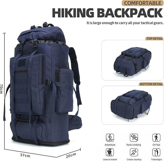 100L Camping Hiking Military Tactical Backpack Outdoor Climbing Sport Bags for Camping,Backpacking