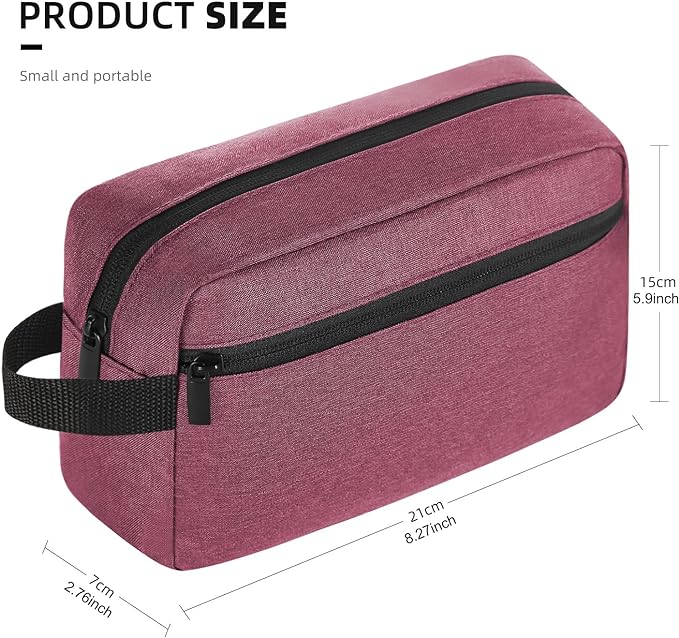 Travel Toiletry bag Toiletry bag for women men Hanging Cosmetic bag Travel accessories for Women Men (Purplish red)