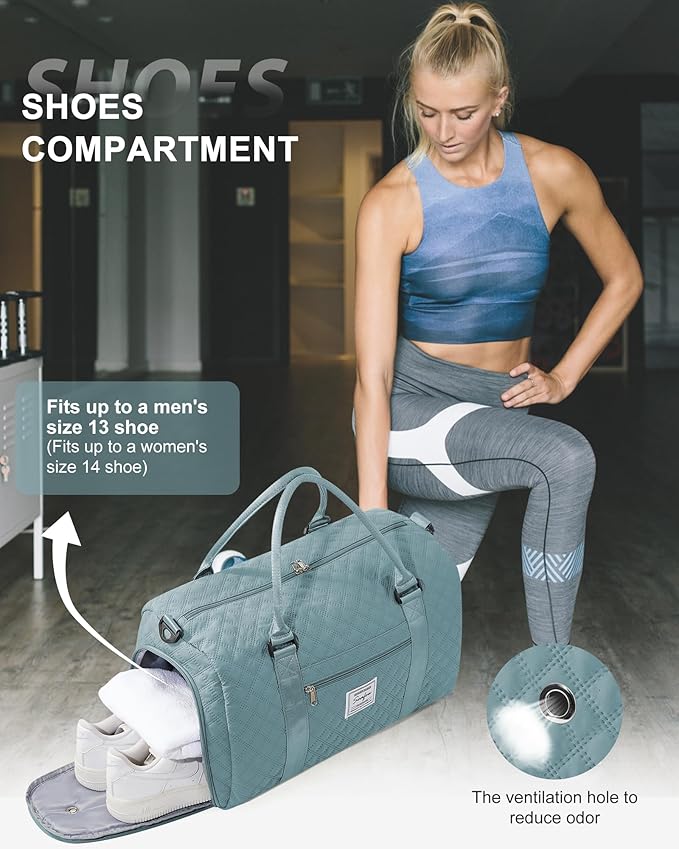 Gym Bag Womens,Travel Duffel Carry on Bag Sport Tote Bag Weekend Overnight Bag