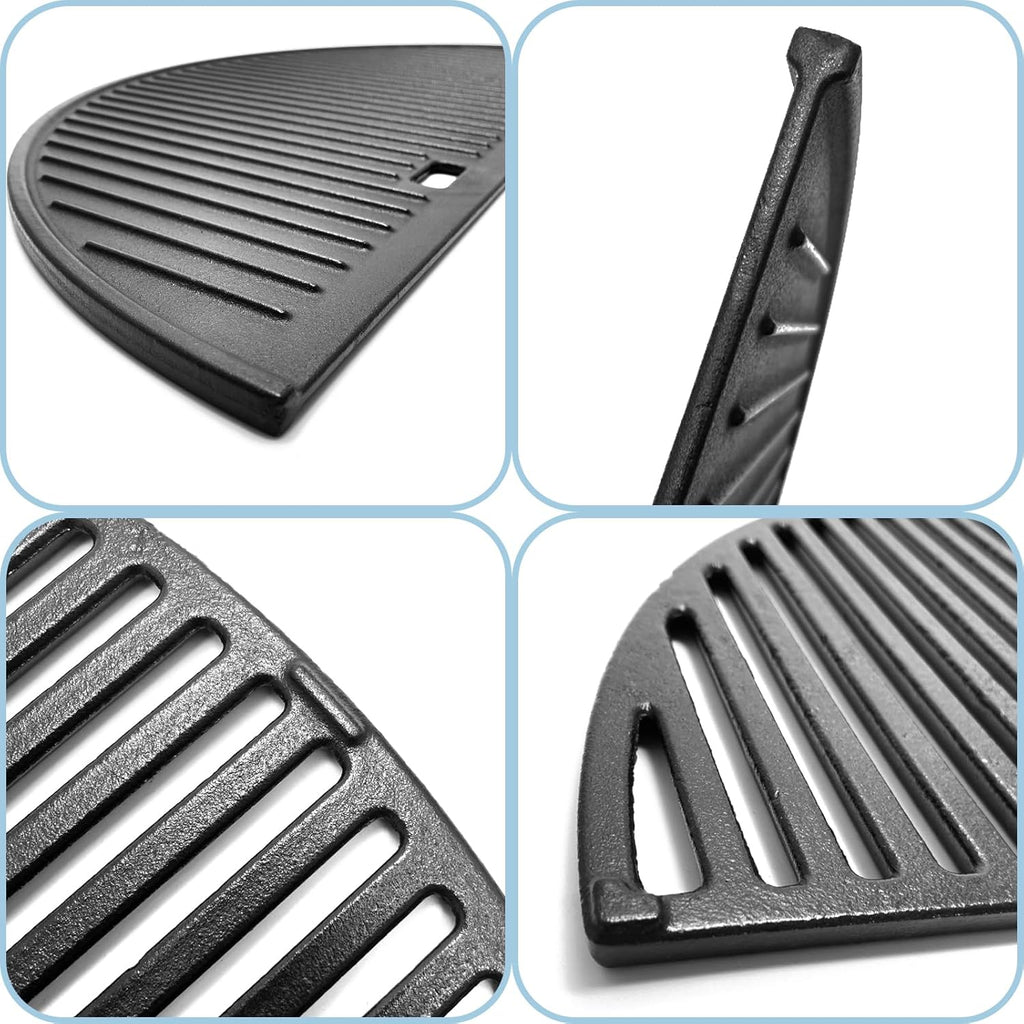 24" Cast Iron Heavy Round Grill Grates and Griddle for BGE, Big Green Egg XL, Weber Summit Kamado E6, S6 Joe Big Joe I, II III Smokers 24-inch Charcoal Grill