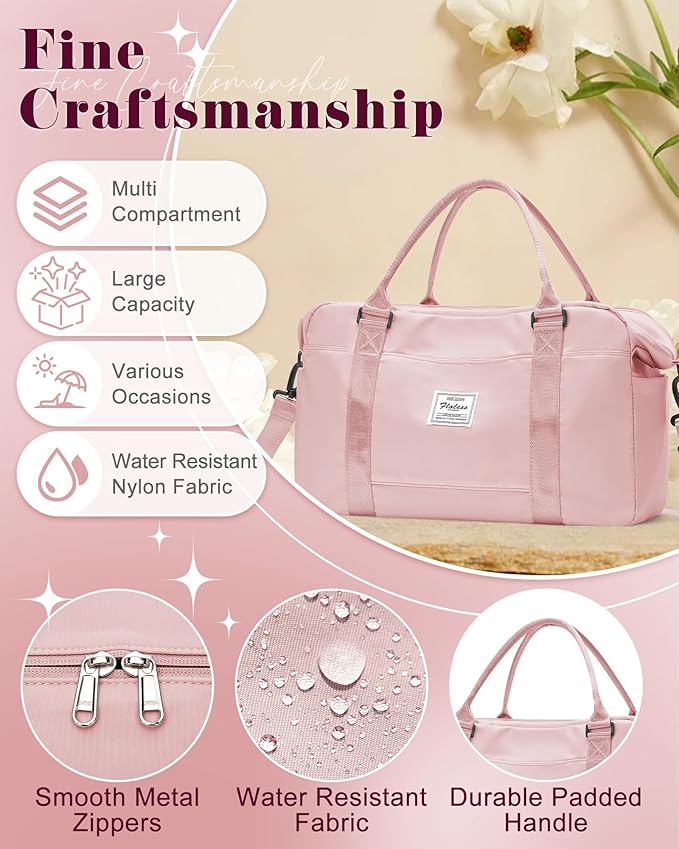 Gym Bag Womens,Travel Duffel Carry on Bag Sport Tote Bag Weekend Overnight Bag