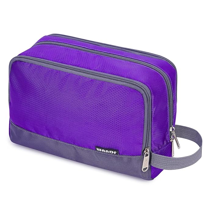 Toiletry Bag for Men Hanging Dopp Kit Water Resistant Shaving Bag Small Toiletry Bag for Traveling (Dark Purple)