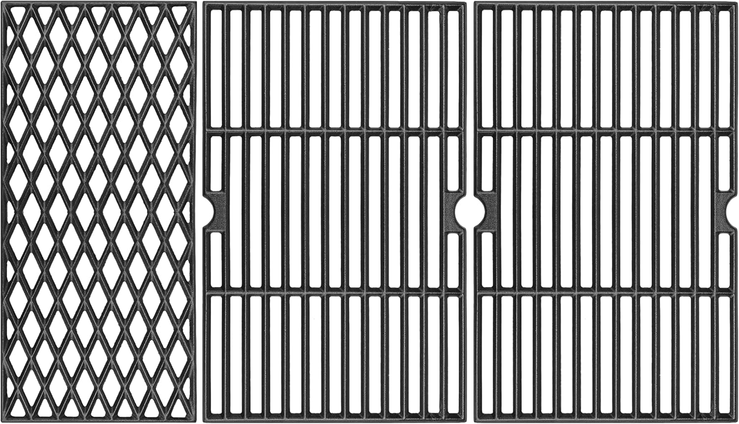 Uniflasy Cast Iron Cooking Grates for Dyna glo DGH474CRP DGH483CRP DGF493BNP DGF493PNP-D DGB495SDP DGB495SDP-D DGB493SPB DGB463CNP DGB494SPB 70-01-911 70-02-656 Cooking Grid Replacement Part Kit