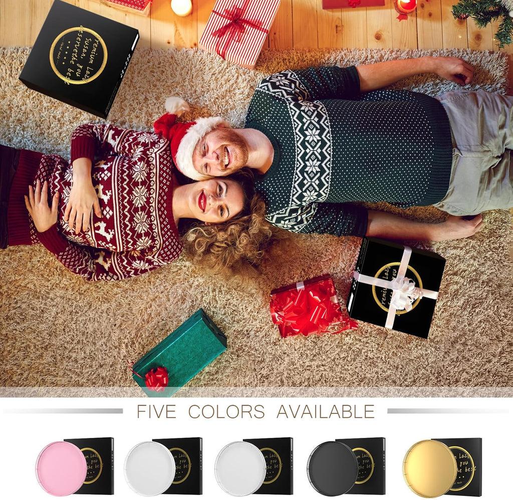 13" Gold Lazy Susan for Table Top, Oak Wood Lazy Susan Turntable Organizer for Dining Coffee Table Centerpiece Bar Decor Kitchen Countertop Bathroom Vanity Decorative Tray for Perfume Jewelry Round