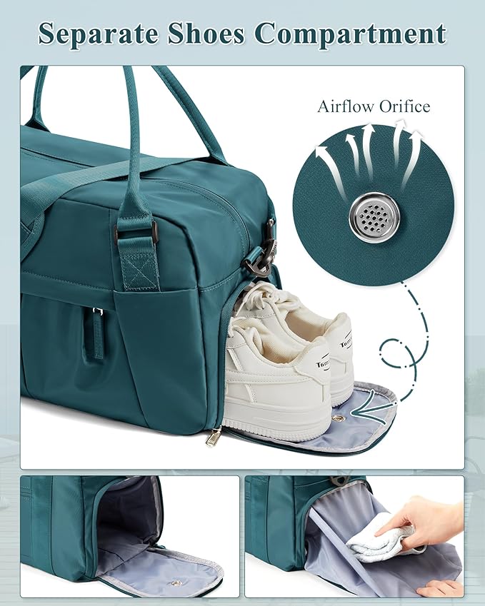 Gym Bag Womens,Travel Duffel Carry on Bag Sport Tote Bag Weekend Overnight Bag